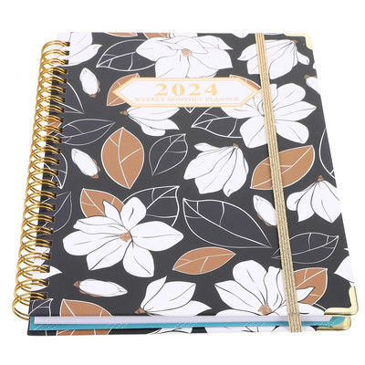 Biroja dekoru Jaunā gada plānotājs studentiem Piezīmju grāmatiņas grafiks Piezīmju grāmatiņa 2024. gada Akadēmiskā plānošana mēnesī