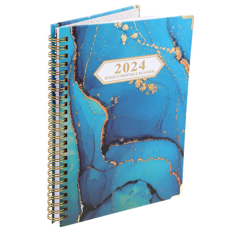 Biroja dekoru Jaunā gada plānotājs studentiem Piezīmju grāmatiņas grafiks Piezīmju grāmatiņa 2024. gada Akadēmiskā plānošana mēnesī