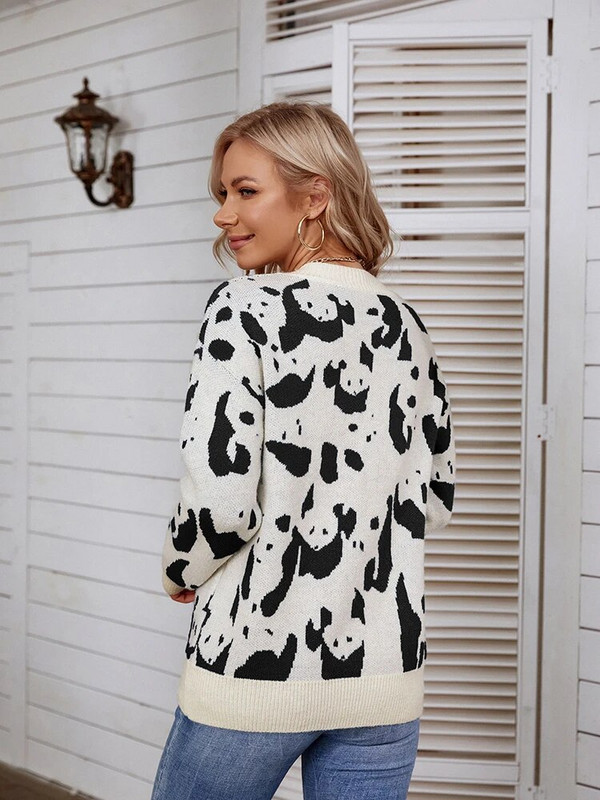 Fitshinling 2024. gada ziemas jaunums, džemperis, džemperis, trikotāža, sieviešu apģērbs, karikatūra, mode, tievs sieviešu džemperis, sieviešu džemperi