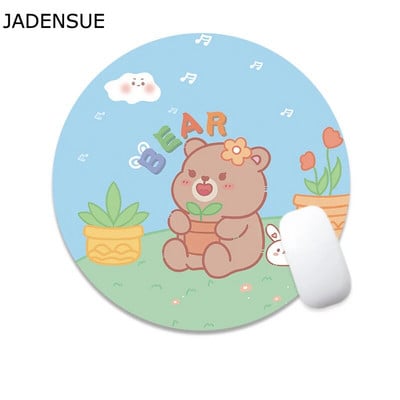 Kawaii rakstāmgalda paklājiņi datora tastatūra klēpjdatora peles paklājiņš 22x22cm jauks peles paliktnis galda paliktnis apaļš biroja aksesuāri mājas dekorēšanai