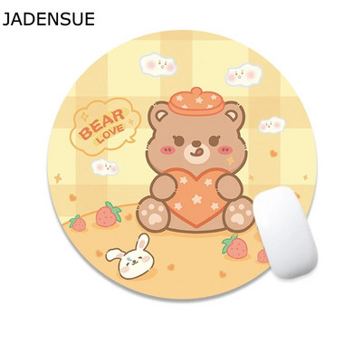 Kawaii rakstāmgalda paklājiņi datora tastatūra klēpjdatora peles paklājiņš 22x22cm jauks peles paliktnis galda paliktnis apaļš biroja aksesuāri mājas dekorēšanai