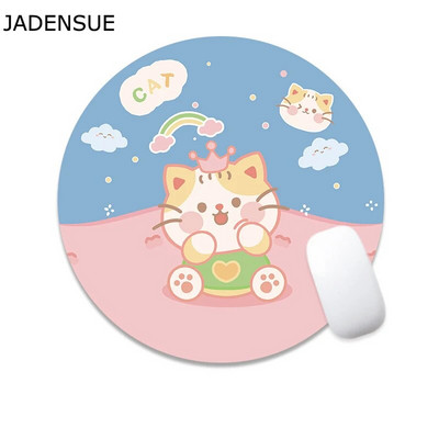 Kawaii rakstāmgalda paklājiņi datora tastatūra klēpjdatora peles paklājiņš 22x22cm jauks peles paliktnis galda paliktnis apaļš biroja aksesuāri mājas dekorēšanai