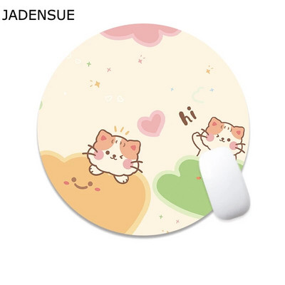 Kawaii rakstāmgalda paklājiņi datora tastatūra klēpjdatora peles paklājiņš 22x22cm jauks peles paliktnis galda paliktnis apaļš biroja aksesuāri mājas dekorēšanai