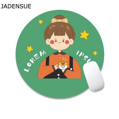 Kawaii rakstāmgalda paklājiņi datora tastatūra klēpjdatora peles paklājiņš 22x22cm jauks peles paliktnis galda paliktnis apaļš biroja aksesuāri mājas dekorēšanai