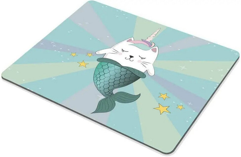 Mermaid Mouse Pad Custom Fun Magic Cat un Mermaid Mouse Pad Neslīdošs gumijas spēļu peles paliktnis datoram