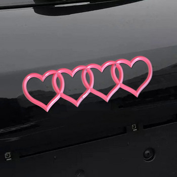 Νέο αυτοκόλλητο αυτοκινήτου Love Heart λογότυπο Πίσω πορτμπαγκάζ Ετικέτα έμβλημα έμβλημα για ανταλλακτικά Audi V4M3