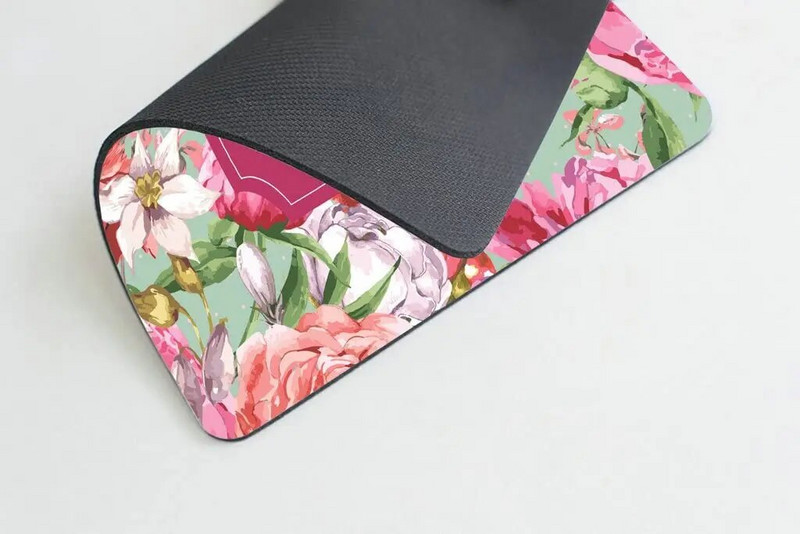 Peles paliktnis Pielāgoti iestatīti mērķi Izrunājiet lūgšanas Strādājiet smagi, ziedu paliktnis — neoprēna iedvesmojošs citātu peles paliktnis