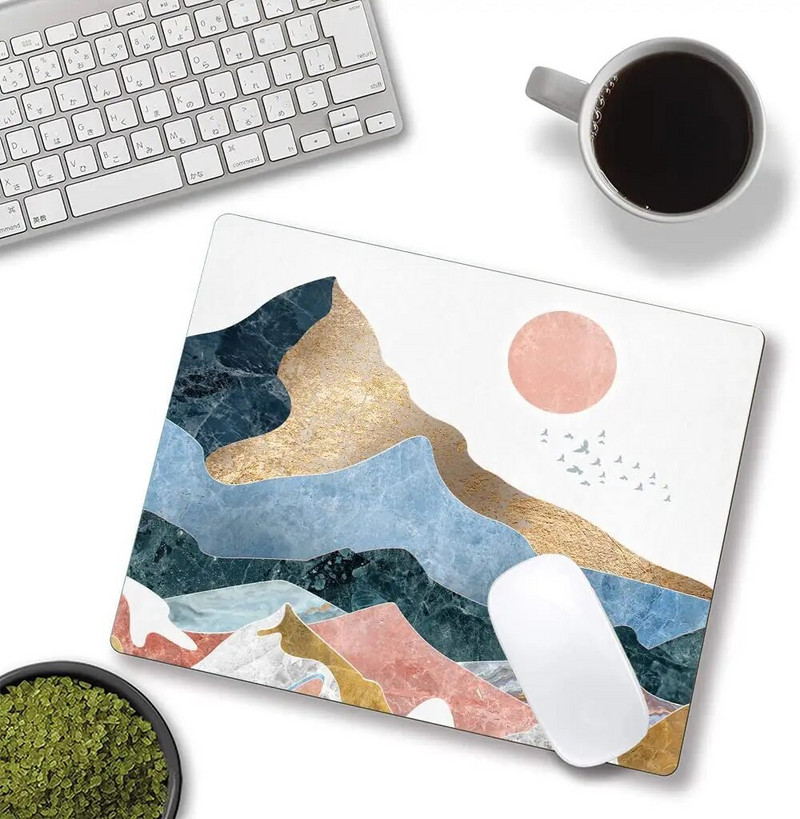 Abstract Scenery Mountain Sunrise peles paliktnis Pielāgoti dizaini Ūdensizturīgs pretslīdēšanas gumijas peles paliktnis Biroja piederumi Galda dekors