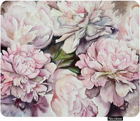 Spēļu peles paliktnis Akvarelis Peonijas Rozā ziedi Glezniecība Neslīdošs gumijas peles paliktnis datoriem Birojs 9,5 x 7,9 collas