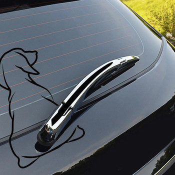 Винилов стикер за кола Куче Стикер за предно стъкло Кучета Интересни стикери за чистачки за опашка Подвижни стенописи S1435