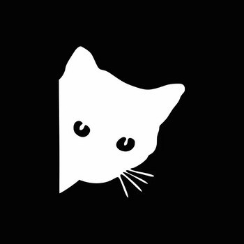 Αυτοκόλλητα εσωτερικού αυτοκινήτου μαύρο/άσπρο/λέιζερ αυτοκόλλητα γάτας διασκεδαστικά αυτοκόλλητα βινυλίου διακοσμητικά αξεσουάρ στυλ αυτοκινήτου