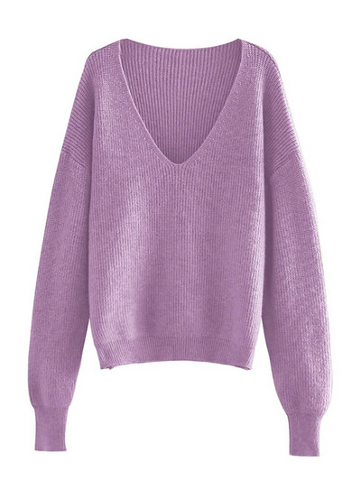 Fitshinling V kakla adīts sieviešu džemperis Rudens ziemas topi Solid Slim Sexy Pulovers Sieviešu apģērbi Trikotāžas Jauni Džemperi Džemperi