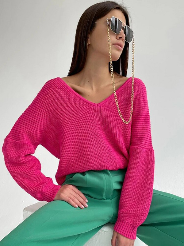 Fitshinling V kakla adīts sieviešu džemperis Rudens ziemas topi Solid Slim Sexy Pulovers Sieviešu apģērbi Trikotāžas Jauni Džemperi Džemperi