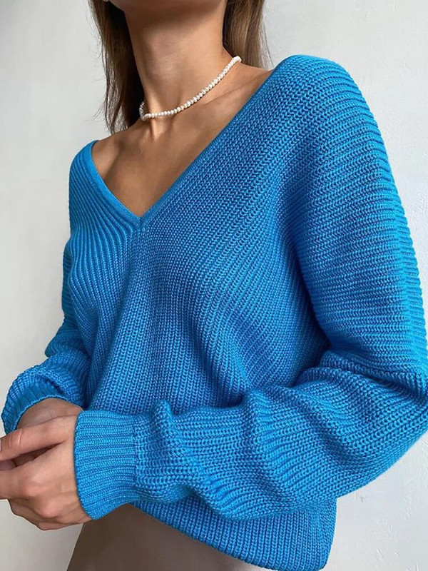 Fitshinling V kakla adīts sieviešu džemperis Rudens ziemas topi Solid Slim Sexy Pulovers Sieviešu apģērbi Trikotāžas Jauni Džemperi Džemperi