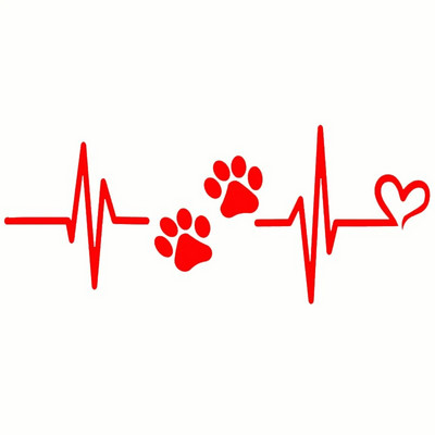Motocikla uzlīme Heartbeat Liveline Love Dog Atstarojošas Auto uzlīmes Moto Auto Decal Smieklīgs JDM Vinils uz Automašīnas