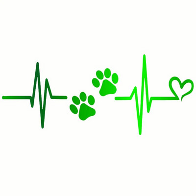 Motocikla uzlīme Heartbeat Liveline Love Dog Atstarojošas Auto uzlīmes Moto Auto Decal Smieklīgs JDM Vinils uz Automašīnas