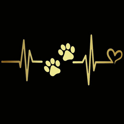 Motocikla uzlīme Heartbeat Liveline Love Dog Atstarojošas Auto uzlīmes Moto Auto Decal Smieklīgs JDM Vinils uz Automašīnas