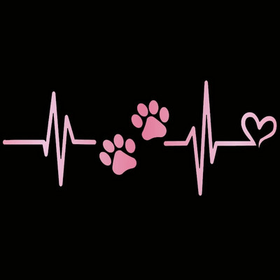 Motocikla uzlīme Heartbeat Liveline Love Dog Atstarojošas Auto uzlīmes Moto Auto Decal Smieklīgs JDM Vinils uz Automašīnas