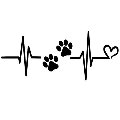 Motocikla uzlīme Heartbeat Liveline Love Dog Atstarojošas Auto uzlīmes Moto Auto Decal Smieklīgs JDM Vinils uz Automašīnas