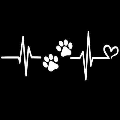 Motocikla uzlīme Heartbeat Liveline Love Dog Atstarojošas Auto uzlīmes Moto Auto Decal Smieklīgs JDM Vinils uz Automašīnas