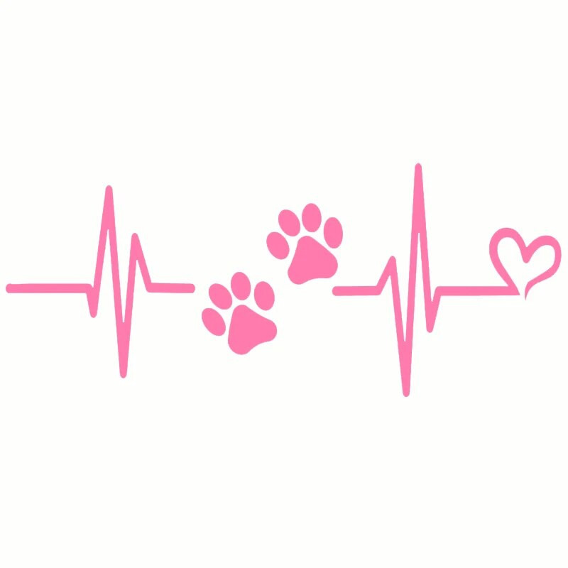 Motocikla uzlīme Heartbeat Liveline Love Dog Atstarojošas Auto uzlīmes Moto Auto Decal Smieklīgs JDM Vinils uz Automašīnas