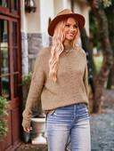 Fitshinling ziemas sieviešu džemperis ar apkakli Modes viengabalains, plāns džemperis Trikotāžas apģērbi Top sieviešu apģērbi Džemperis trikotāžas džemperi Jauns