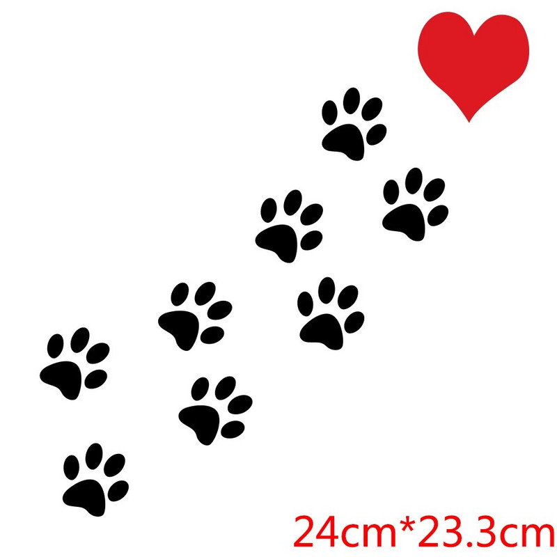 Suņu ķepu ielāpi apģērbam Siltuma pārneses uzlīmes apģērbiem DIY Graphic Perches Termoadhesivos Para Ropa Clorhing uzlīmes