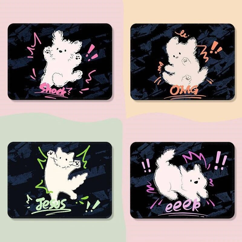 1 τμχ Cartoon Cat Dog Thickened Mouse Pad Gaming Πληκτρολόγιο ποντικιού για φορητό υπολογιστή Gamer Pad Αντιολισθητικό λαστιχένιο μαξιλαράκι γραφείου