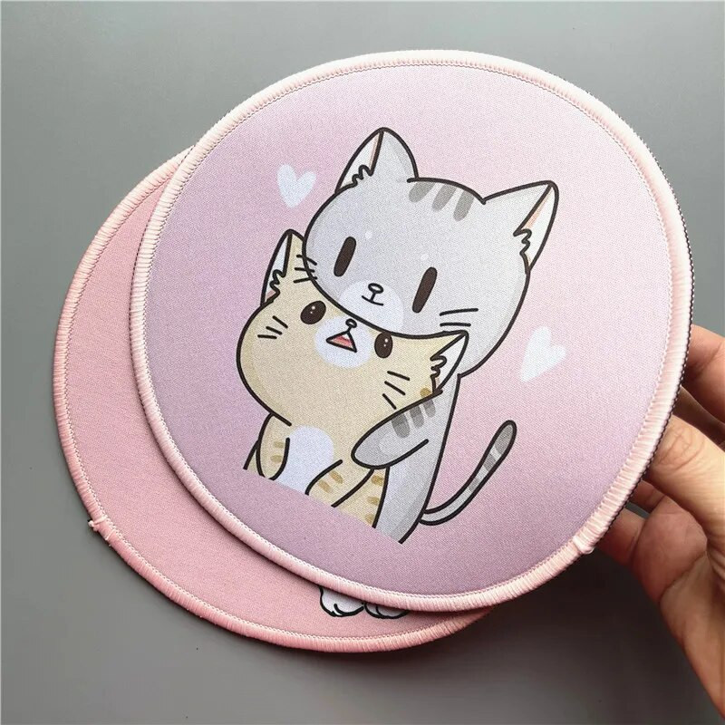 Kawaii rakstāmgalda aksesuāri Jauki multfilmu peles paliktņi kaķim Mause paliktņi biezs peles paklājiņš Pretslīdes galddatori galda paliktnis