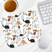 Υπέροχο kawaii Cute Little Cat Rubber Mouse Pad Επιτραπέζια πατάκια Αντιολισθητικά Αδιάβροχα Διακοσμητικά Γραφείου Κύπελλο Ματ Αντιολισθητικό για Κορίτσια Αγόρια