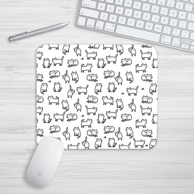 Υπέροχο kawaii Cute Little Cat Rubber Mouse Pad Επιτραπέζια πατάκια Αντιολισθητικά Αδιάβροχα Διακοσμητικά Γραφείου Κύπελλο Ματ Αντιολισθητικό για Κορίτσια Αγόρια