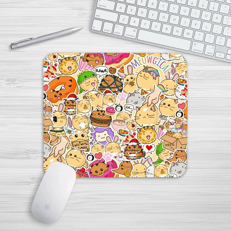 Υπέροχο kawaii Cute Little Cat Rubber Mouse Pad Επιτραπέζια πατάκια Αντιολισθητικά Αδιάβροχα Διακοσμητικά Γραφείου Κύπελλο Ματ Αντιολισθητικό για Κορίτσια Αγόρια