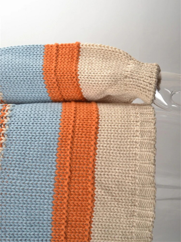 Fitshinling, svītrains, savārstījums Vintage džemperis Trikotāžas apģērbs ikdienišķs, tievs V kakla izgriezums rudens trikotāžas topi Džemperis Pulovers Sieviešu drēbes Pulkste