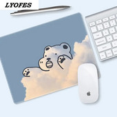 Biroja piederumi Galda paliktnis Cute Mouse Pad Rakstāmgalds Paklājiņi Klēpjdatora Peles Paklājiņš Kawaii Peļu Paklājiņš Pelēm Pele 22x18cm