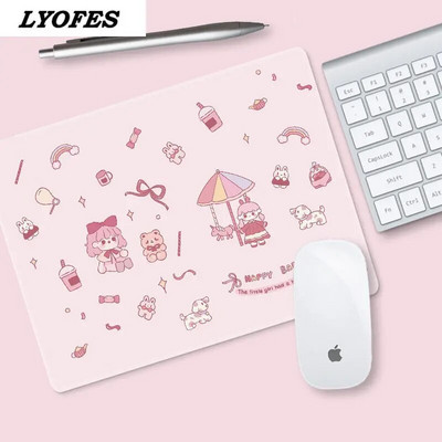 Biroja piederumi Galda paliktnis Cute Mouse Pad Rakstāmgalds Paklājiņi Klēpjdatora Peles Paklājiņš Kawaii Peļu Paklājiņš Pelēm Pele 22x18cm