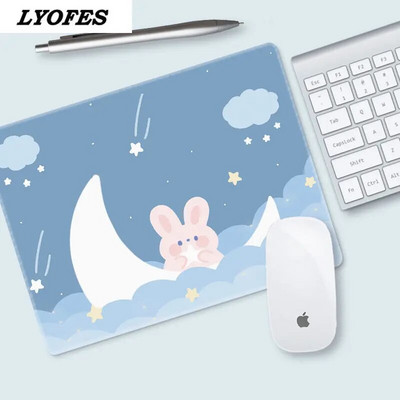 Biroja piederumi Galda paliktnis Cute Mouse Pad Rakstāmgalds Paklājiņi Klēpjdatora Peles Paklājiņš Kawaii Peļu Paklājiņš Pelēm Pele 22x18cm