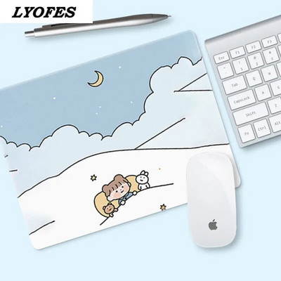 Biroja piederumi Galda paliktnis Cute Mouse Pad Rakstāmgalds Paklājiņi Klēpjdatora Peles Paklājiņš Kawaii Peļu Paklājiņš Pelēm Pele 22x18cm