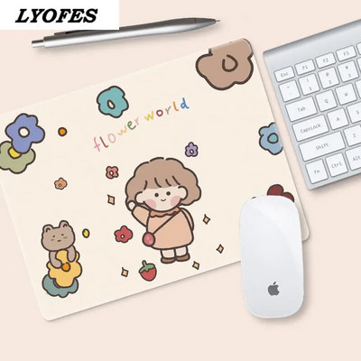 Biroja piederumi Galda paliktnis Cute Mouse Pad Rakstāmgalds Paklājiņi Klēpjdatora Peles Paklājiņš Kawaii Peļu Paklājiņš Pelēm Pele 22x18cm