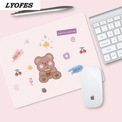 Biroja piederumi Galda paliktnis Cute Mouse Pad Rakstāmgalds Paklājiņi Klēpjdatora Peles Paklājiņš Kawaii Peļu Paklājiņš Pelēm Pele 22x18cm