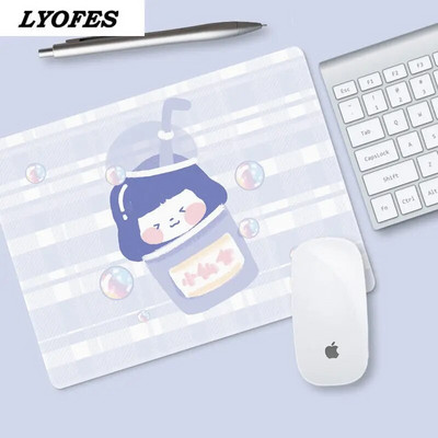Biroja piederumi Galda paliktnis Cute Mouse Pad Rakstāmgalds Paklājiņi Klēpjdatora Peles Paklājiņš Kawaii Peļu Paklājiņš Pelēm Pele 22x18cm
