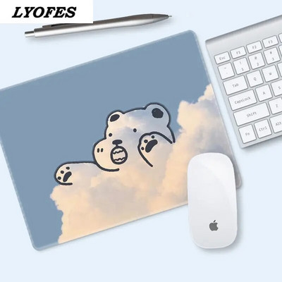 Biroja piederumi Galda paliktnis Cute Mouse Pad Rakstāmgalds Paklājiņi Klēpjdatora Peles Paklājiņš Kawaii Peļu Paklājiņš Pelēm Pele 22x18cm
