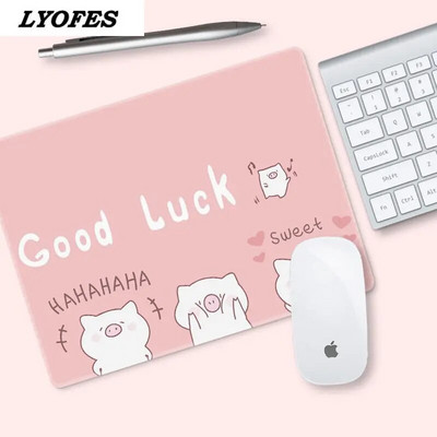 Biroja piederumi Galda paliktnis Cute Mouse Pad Rakstāmgalds Paklājiņi Klēpjdatora Peles Paklājiņš Kawaii Peļu Paklājiņš Pelēm Pele 22x18cm