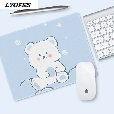 Biroja piederumi Galda paliktnis Cute Mouse Pad Rakstāmgalds Paklājiņi Klēpjdatora Peles Paklājiņš Kawaii Peļu Paklājiņš Pelēm Pele 22x18cm