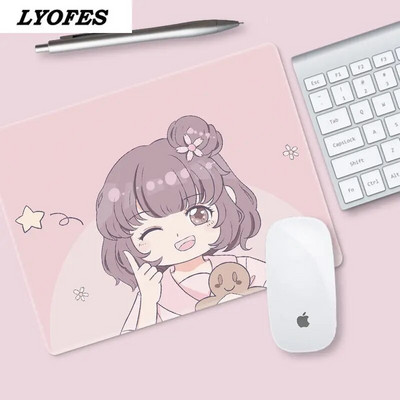 Biroja piederumi Galda paliktnis Cute Mouse Pad Rakstāmgalds Paklājiņi Klēpjdatora Peles Paklājiņš Kawaii Peļu Paklājiņš Pelēm Pele 22x18cm