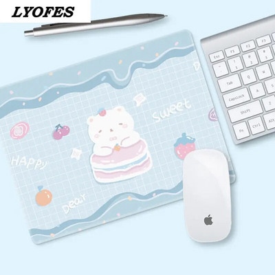 Biroja piederumi Galda paliktnis Cute Mouse Pad Rakstāmgalds Paklājiņi Klēpjdatora Peles Paklājiņš Kawaii Peļu Paklājiņš Pelēm Pele 22x18cm