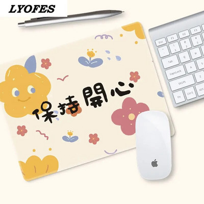 Biroja piederumi Galda paliktnis Cute Mouse Pad Rakstāmgalds Paklājiņi Klēpjdatora Peles Paklājiņš Kawaii Peļu Paklājiņš Pelēm Pele 22x18cm