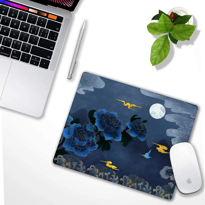 Bronzējošais ķīniešu stila peles paliktnis Profesionāls spēļu peles paklājiņš Ūdensizturīgs peles paliktnis, neslīdošs, gumijas pamatnes peles paliktņi 9,5x7,9 collas