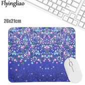 Purple Flower Nordic Style peles paliktnis spēlēm klēpjdatora datora galda paklājiņš Peļu paliktnis Rokas balsti Galda paklājiņš Biroja rakstāmgalda piederumi