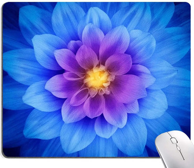 Μπλε Lotus Mouse Pad Προσαρμοσμένης Σχεδίασης Τετράγωνο αδιάβροχο Mouse Pad Αντιολισθητική βάση ποντικιού από καουτσούκ 9,5x7,9x0,12 ίντσες