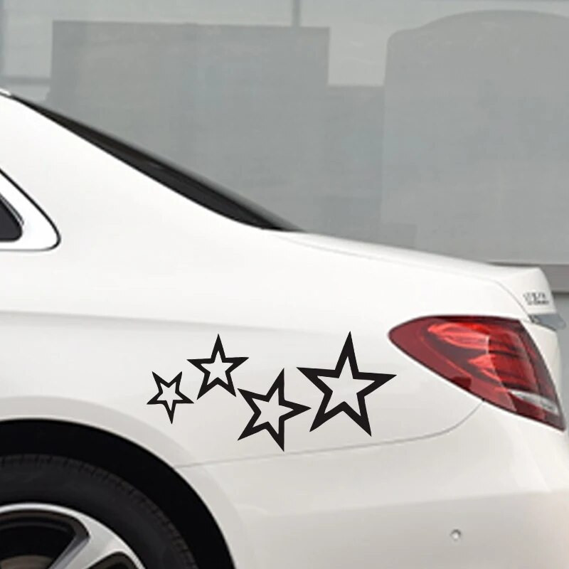 G078 12CMX24CM zvaigznes auto uzlīme vinila auto uzlīme ūdensnecaurlaidīga uzlīmes uz auto kravas automašīnas bufera aizmugurējā loga bez fona